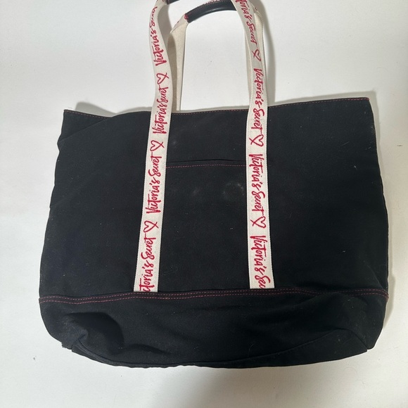 Victoria's Secret Black Tote with Red Accents - Picture 1 of 4